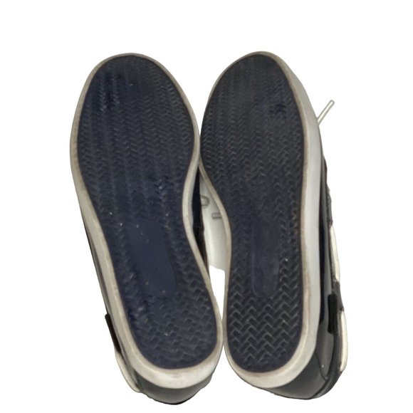 Cole Haan Womens Size 6B Navy Patent Leather Nantucket Camp Moc With White Trim - Picture 5 of 10